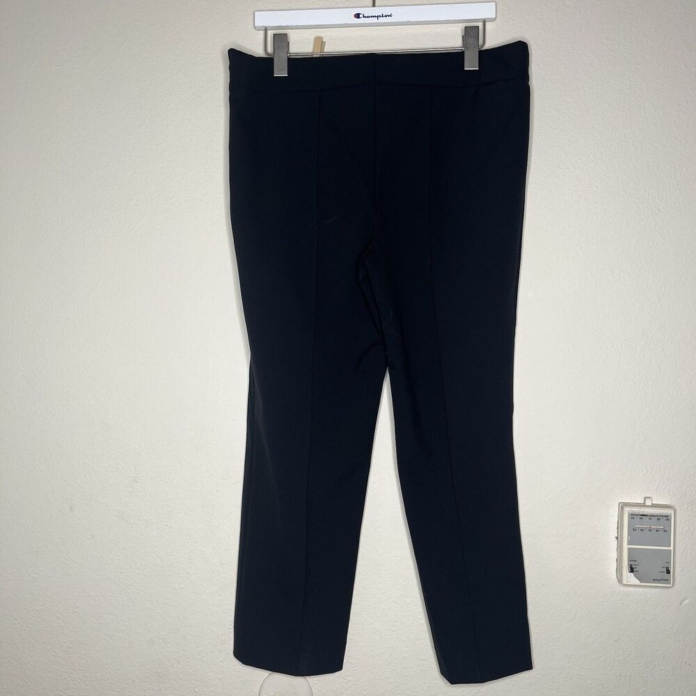 Escada Black Pull On Side Zip Black Quiet Luxury Capsule Trouser Pants SZ 12